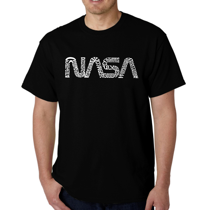 Men's Word Art T-shirt - Worm Nasa