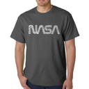 Gray XXXXL Men's Word Art T-shirt - Worm Nasa