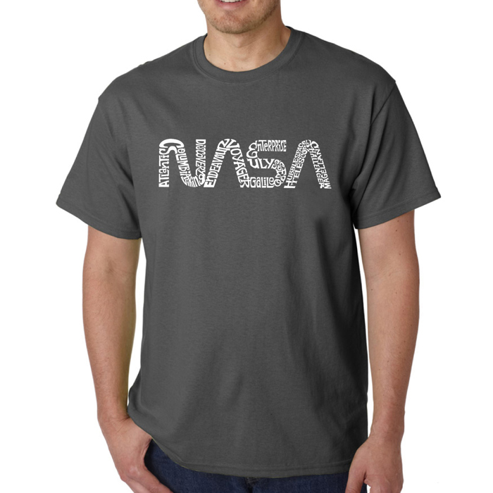 Men's Word Art T-shirt - Worm Nasa
