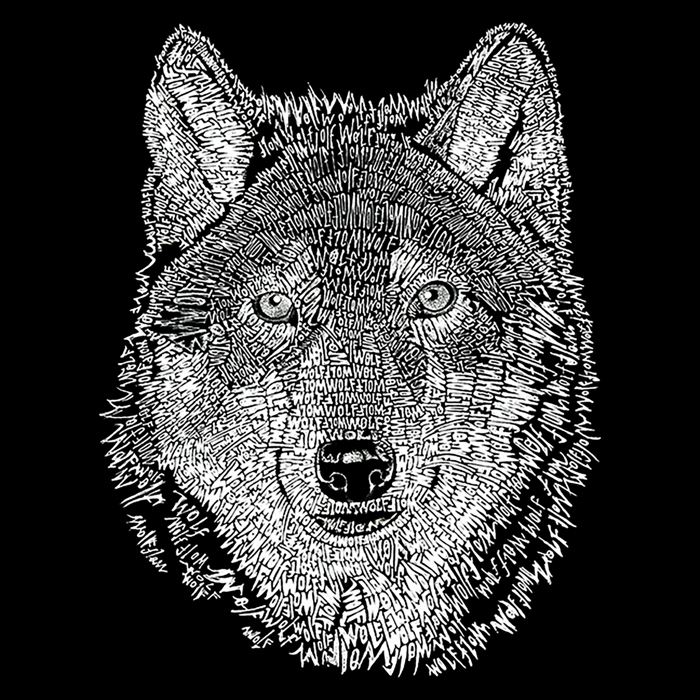 Mens Word Art T-shirt - Wolf