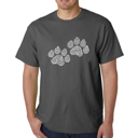  Mens Word Art T-shirt - Woof Paw Prints
