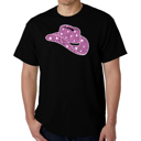 Black XL Cowgirl Hat - Mens Word Art T-Shirt