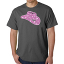 Gray Small Cowgirl Hat - Mens Word Art T-Shirt