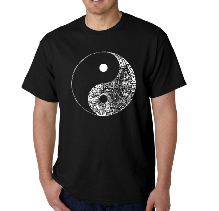 Men's Word Art T-shirt - YIN YANG