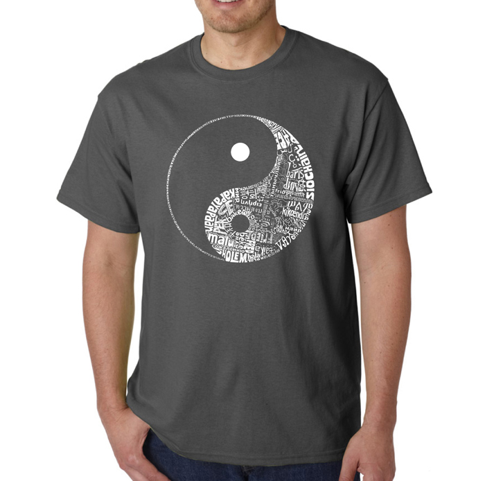 Men's Word Art T-shirt - YIN YANG