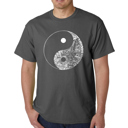 Gray Medium Men's Word Art T-shirt - YIN YANG