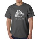 Gray XXL Men's Word Art T-shirt - Yosemite