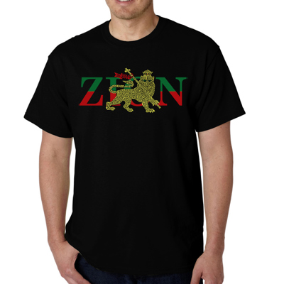 Men's Word Art T-shirt - Zion - One Love