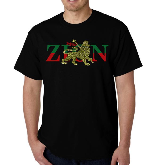 Men's Word Art T-shirt - Zion - One Love