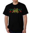 Black Small Men's Word Art T-shirt - Zion - One Love