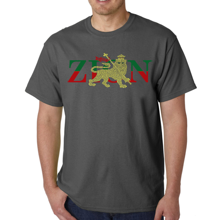 Men's Word Art T-shirt - Zion - One Love