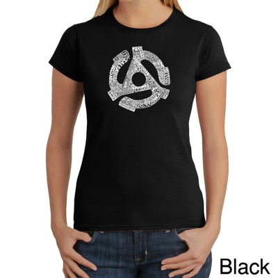 Women's Word Art T-Shirt - Record Adapter