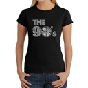 Black XXL Women's Word Art T-Shirt - 90S