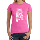Pink Small Women's Word Art T-Shirt - Sweet Home Alabama
