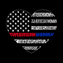  Women's Word Art T-Shirt - American Woman