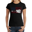 Black Large America Rocks - Women's Word Art T-Shirt