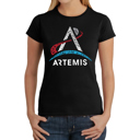 Black X-Small NASA Artemis Logo - Women's Word Art T-Shirt
