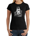 Black XL Women's Word Art T-Shirt - ASTRONAUT