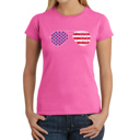 Pink Small Americana Sunglasses - Women's Word Art T-Shirt