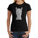  Women's Word Art T-Shirt - Alpaca
