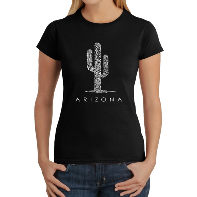 Women's Word Art T-Shirt - Arizona Cities