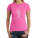 Pink Small Women's Word Art T-Shirt - Arizona Cities