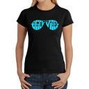 Black XXL Beach Vibes - Women's Word Art T-Shirt