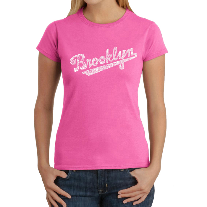 Women's Word Art T-Shirt - Brooklyn Neighborhoods