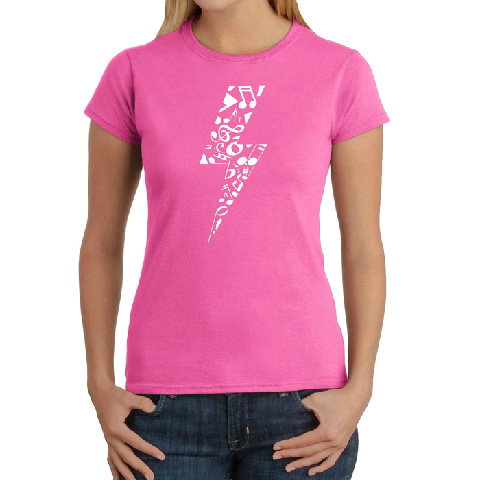Women's Word Art T-Shirt - Lightning Bolt