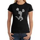 Black Large Women's Word Art T-Shirt - Cheer