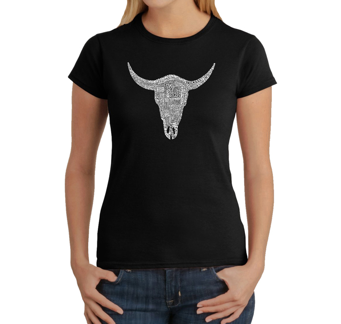 Women's Word Art T-Shirt - COUNTRY MUSIC'S ALL TIME HITS