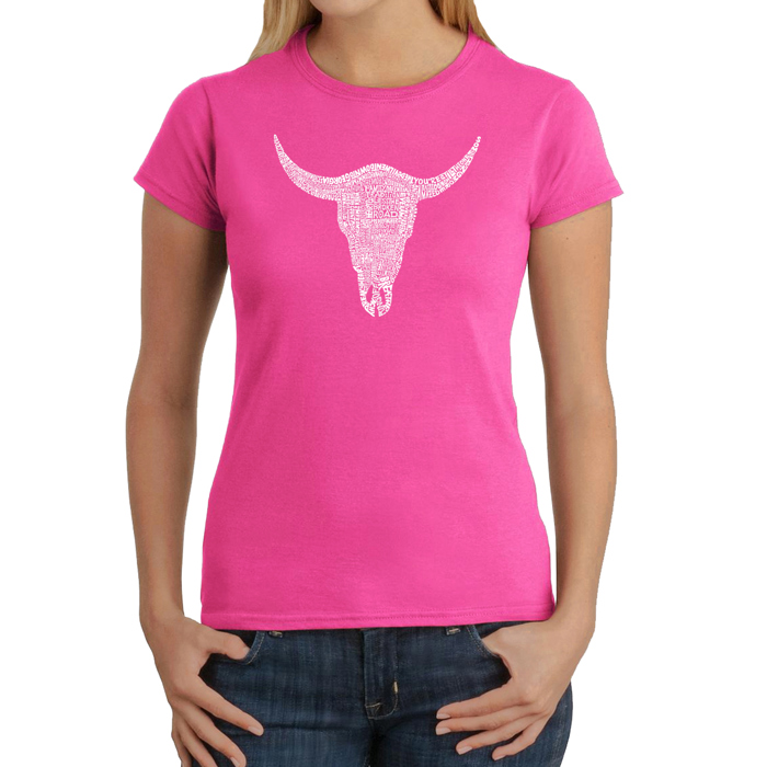 Women's Word Art T-Shirt - COUNTRY MUSIC'S ALL TIME HITS