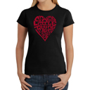 Black Large Women's Word Art T-Shirt - Crazy Little Thing Called Love