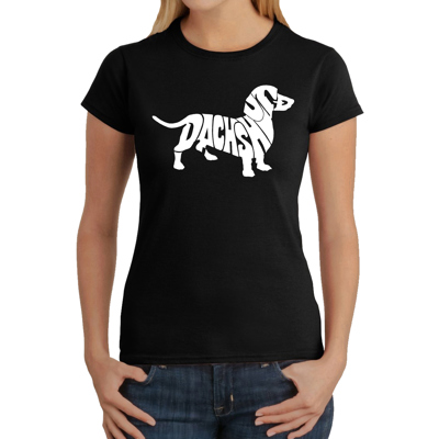 Women's Word Art T-Shirt - Dachshund