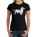 Black XL Women's Word Art T-Shirt - Dachshund