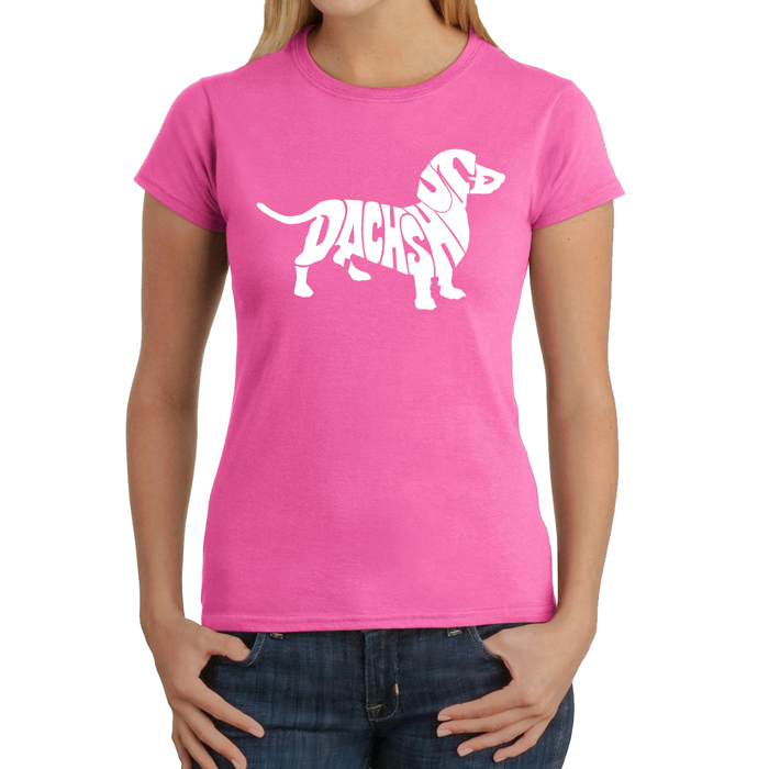 Women's Word Art T-Shirt - Dachshund