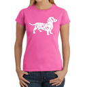 Pink Small Women's Word Art T-Shirt - Dachshund
