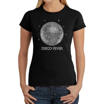 Women's Word Art T-Shirt - Disco Ball