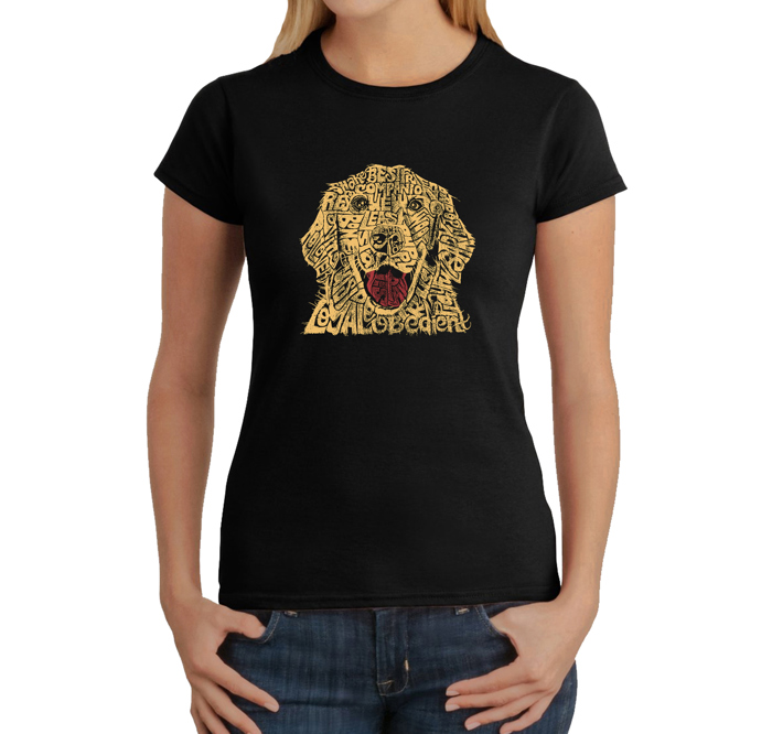 Women's Word Art T-Shirt - Dog