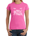  Women's Word Art T-Shirt - Drums