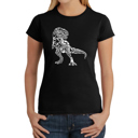 Black XL Women's Word Art T-Shirt - Dino Pics