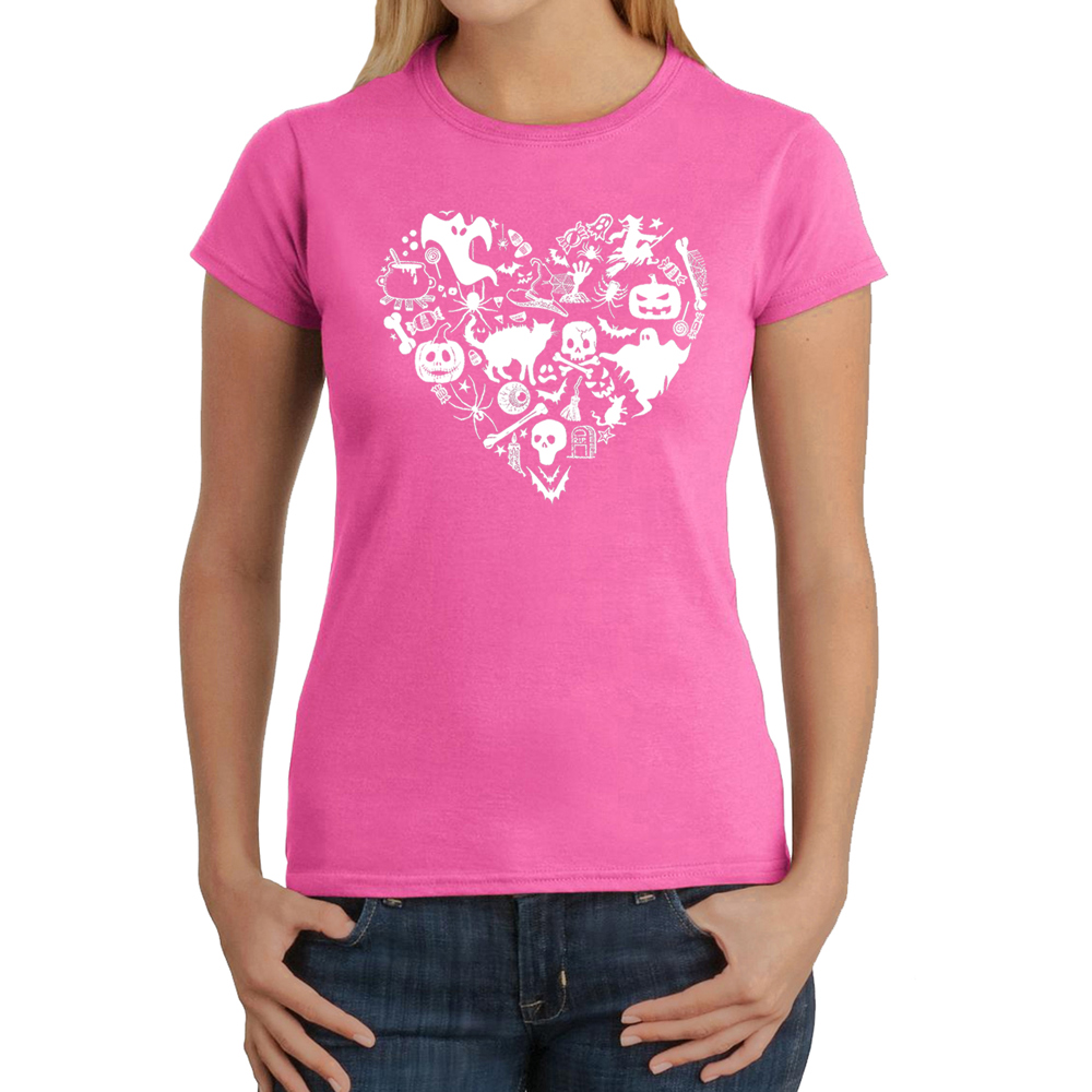 Halloween Heart - Women's Word Art T-Shirt