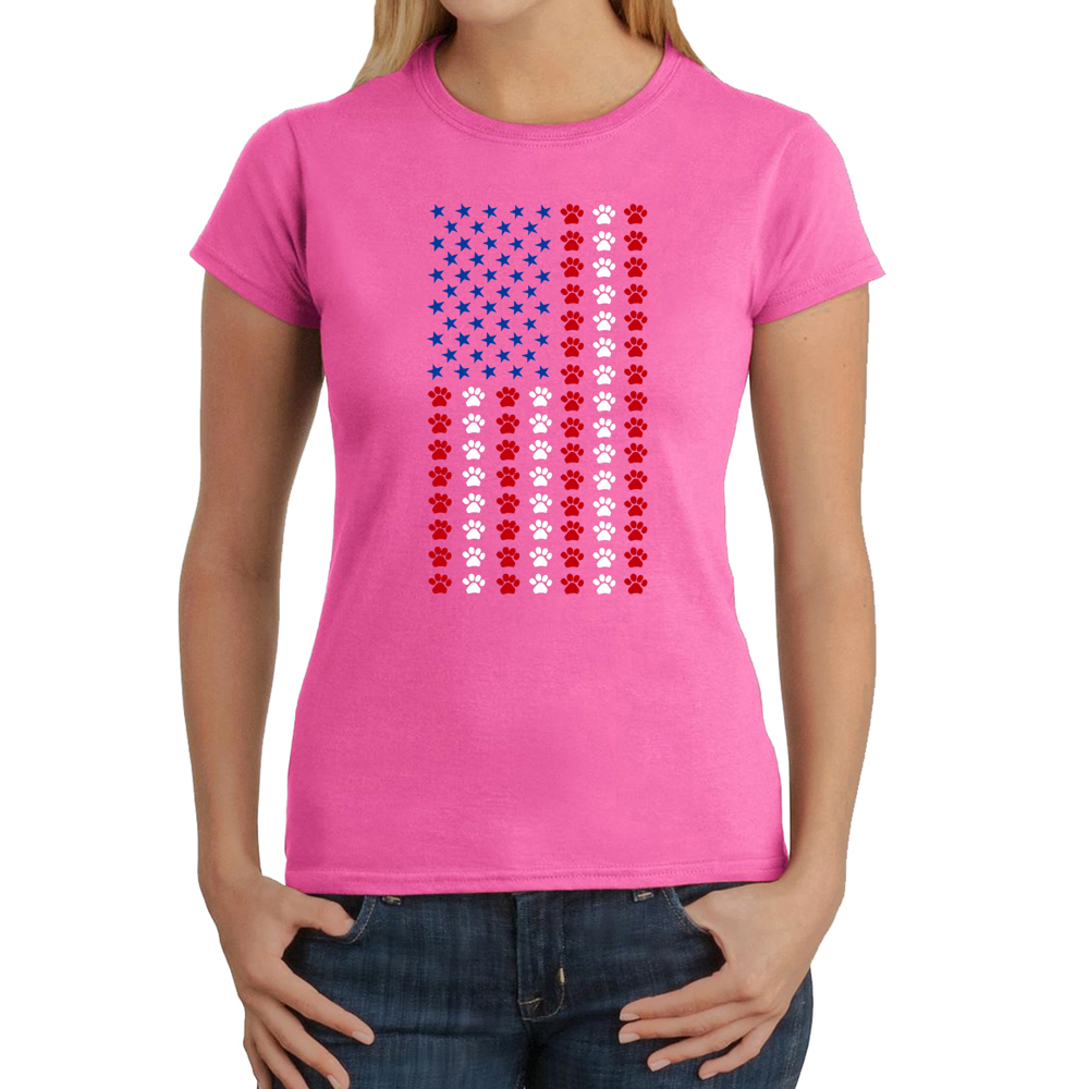 Paws Flag - Women's Word Art T-Shirt