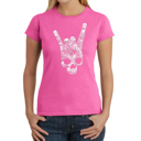 Pink Small Women's Word Art T-Shirt - Heavy Metal Genres