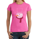 Pink XXL Snowman Face - Women's Word Art T-Shirt