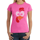 Pink XXL Turkey Face - Women's Word Art T-Shirt