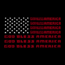  Women's Word Art T-Shirt - God Bless America