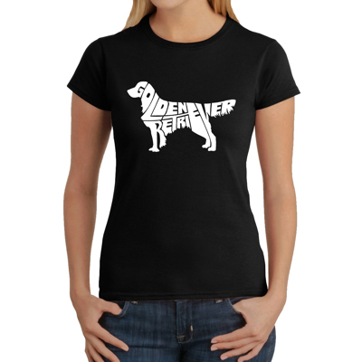 Women's Word Art T-Shirt - Golden Retreiver