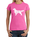 Pink XL Women's Word Art T-Shirt - Golden Retreiver