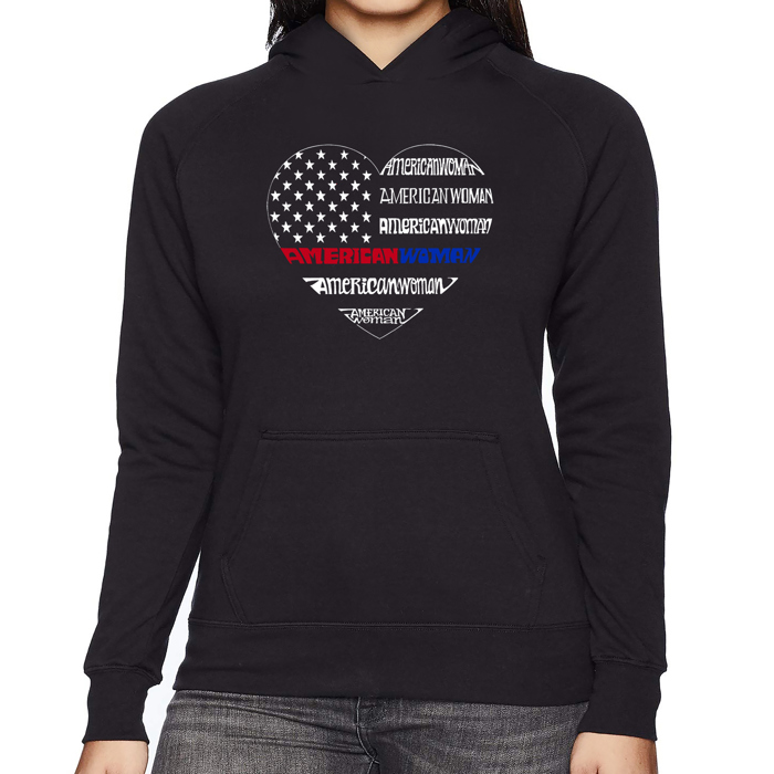 American Woman - Women's Word Art Hooded Sweatshirt